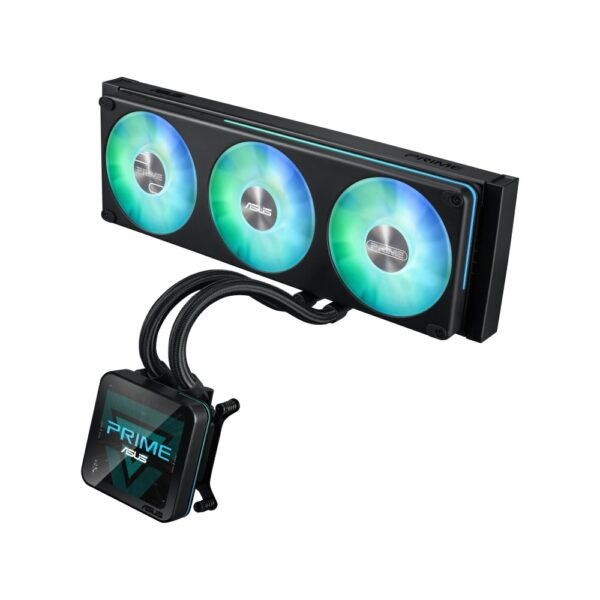ASUS Prime SLC II 360 ARGB Liquid CPU Cooler, 3.95" IPS Display, LGA 1851/1700/AM5/AM4, Black