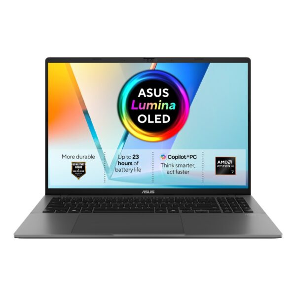 ASUS Vivobook S16 16" WUXGA OLED Laptop AMD Ryzen AI 7 445 16GB RAM 512GB SSD Windows 11 Home Grey