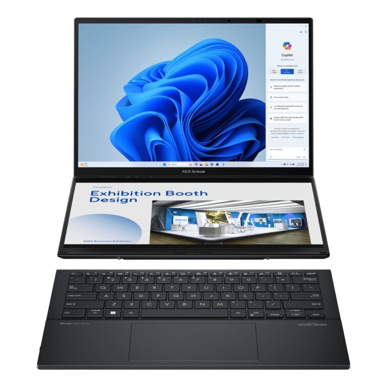 ASUS Zenbook Duo UX8406CA-QL249W 14" WUXGA OLED Laptop, Intel Core Ultra 9 285H, 32GB RAM, 1TB SSD, Windows 11 Home, Inkwell Gray