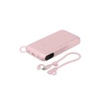 Belkin BPB028HQPK 20000mAh 20W Power Bank, 2x USB-C & 1x USB-A, Digital Display - Pink