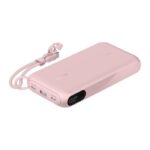 Belkin BPB028HQPK 20000mAh 20W Power Bank, 2x USB-C & 1x USB-A, Digital Display - Pink
