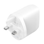 Belkin WCB010MYWH 60W Dual USB-C PD 3.1 PPS Fast Wall Charger, UK Plug, White