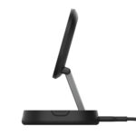 Belkin WIA008MYBK Qi2 15W Fast Wireless Charging Stand and Pad with 20W USB-C Adapter - Black