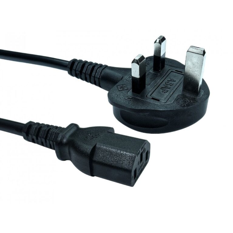 Cables Direct 1.8m UK Mains Plug to IEC C13 Power Supply Cable