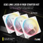 Corsair iCUE LINK LX120-R RGB Computer Case Fan 12 cm White 3 Pack