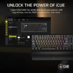 Corsair K70 Core TKL Wireless Gaming Keyboard Mechanical UK English USB RF Bluetooth Black