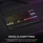 Corsair K70 Pro TKL Gaming Keyboard Wired Tenkeyless Magnetic-Mechanical MGX V2 Switches QWERTZ UK Layout RGB Black