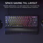 Corsair K70 Pro TKL Gaming Keyboard Wired Tenkeyless Magnetic-Mechanical MGX V2 Switches QWERTZ UK Layout RGB Black