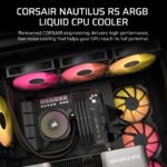 Corsair Nautilus 360 RS ARGB Liquid CPU Cooler, LGA 1700, AM4, AM5, Black