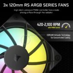 Corsair Nautilus 360 RS ARGB Liquid CPU Cooler, LGA 1700, AM4, AM5, Black