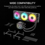 Corsair Nautilus 360 RS ARGB Liquid CPU Cooler, LGA 1700, AM4, AM5, Black