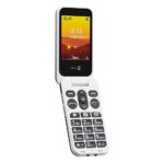 Doro Leva L20 Clamshell 4G Feature Phone, 2.8" TFT Display, 128MB ROM, 64MB RAM, Black, White