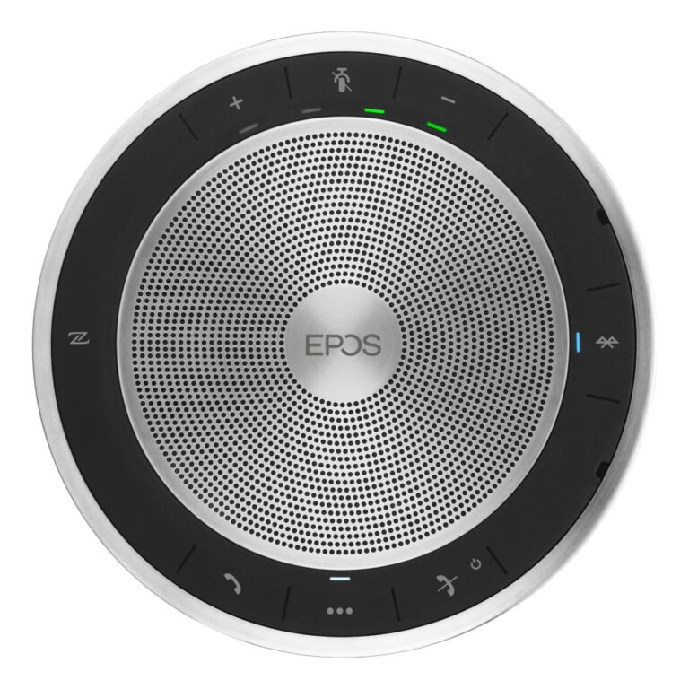 EPOS EXPAND 30 Wireless Portable Conference Speakerphone, Bluetooth 5.0 & USB-C, 18h Talk Time, Black/Silver