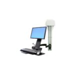 Ergotron 200 Series Combo Arm Wall Mount for up to 24" Monitor and Keyboard, 8.2kg, Black