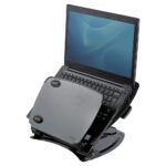 Fellowes Professional Series Laptop Workstation, Metal, Black, Adjustable, 4x USB 2.0