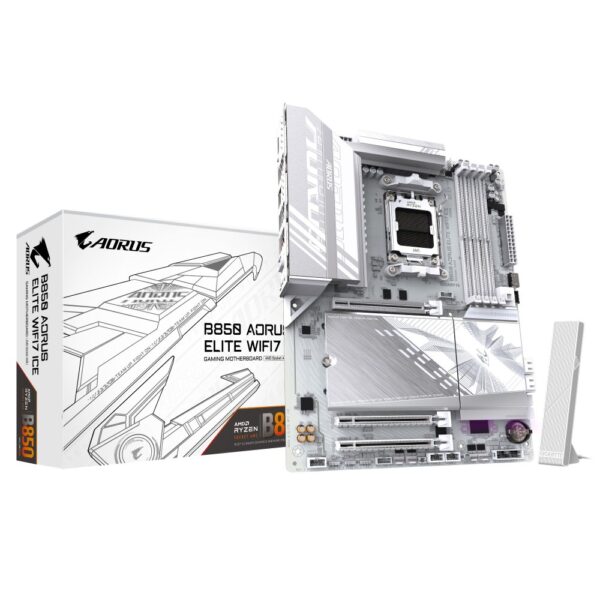 Gigabyte B850 Aorus Elite WiFi 7 Ice Motherboard Socket AM5 ATX DDR5 Brown/White