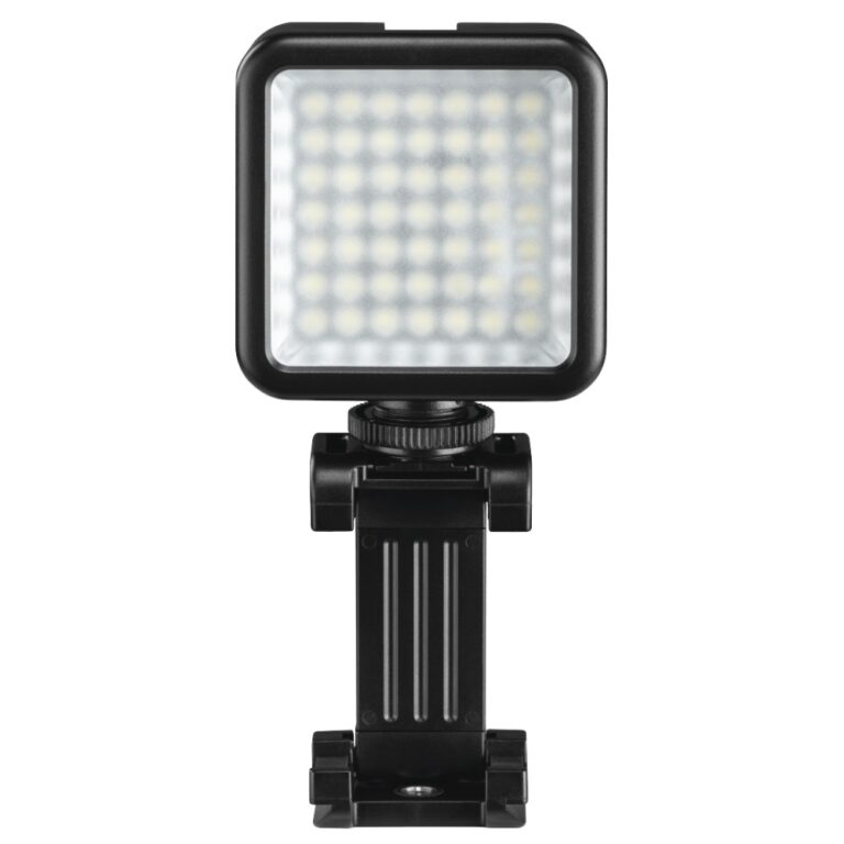 Hama 49 BD LED Selfie Light with Smartphone Holder, Battery Operated, Black