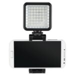 Hama 49 BD LED Selfie Light with Smartphone Holder, Battery Operated, Black