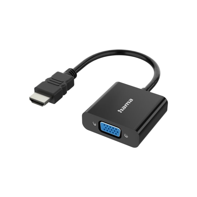 Hama HDMI to VGA Adapter Cable 0.15 m Full HD 1080p Black