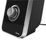 Hama Sonic LS-206 2.0 PC Speakers, 6W RMS, USB Powered, 3.5mm, Black/Silver