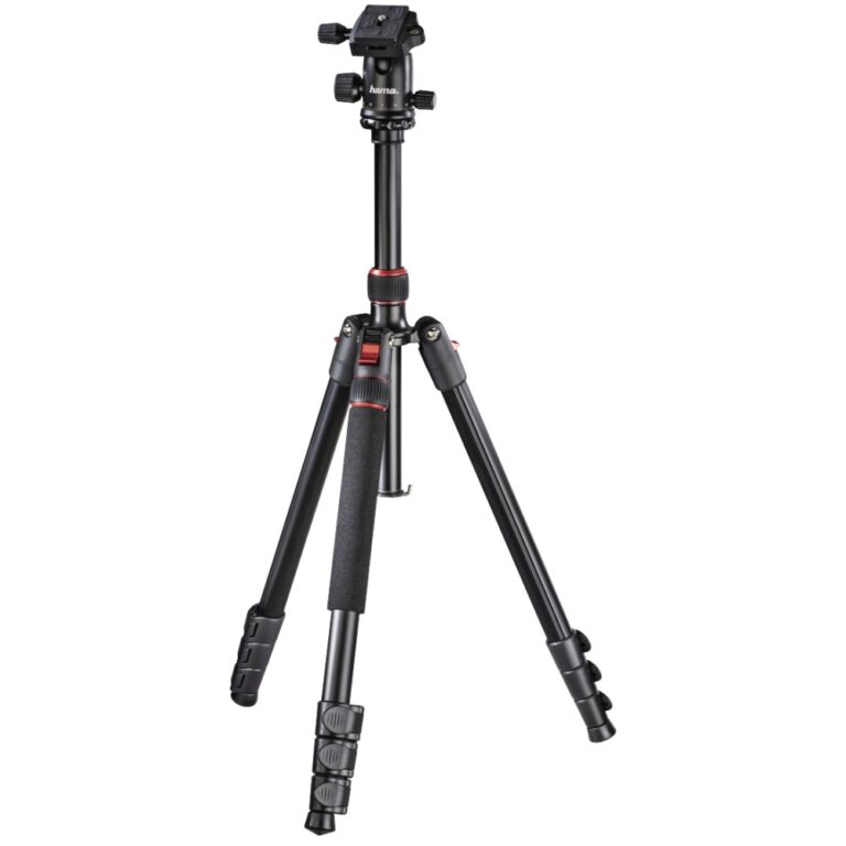 Hama TAR Duo Aluminium Camera Tripod with Ball Head, 165cm Height, 8kg Capacity - Black