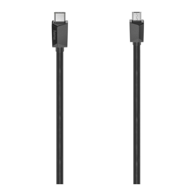 Hama USB 2.0 Cable USB-C to Micro-USB A 0.75 m 480 Mbit/s Black