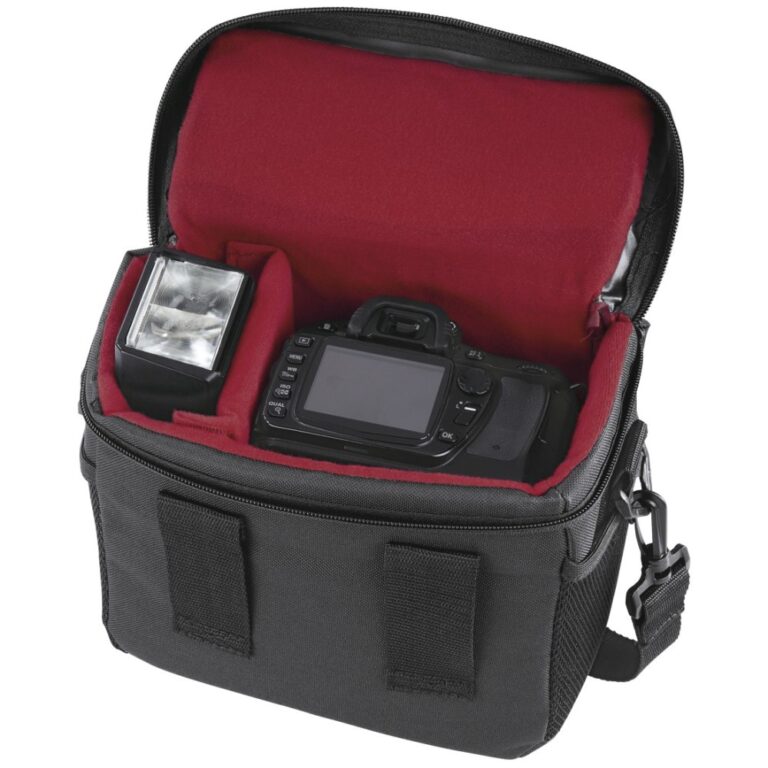 Hama Valletta Compact Case Black, Polytex, Scratch Resistant, Shoulder Strap, Side Pocket
