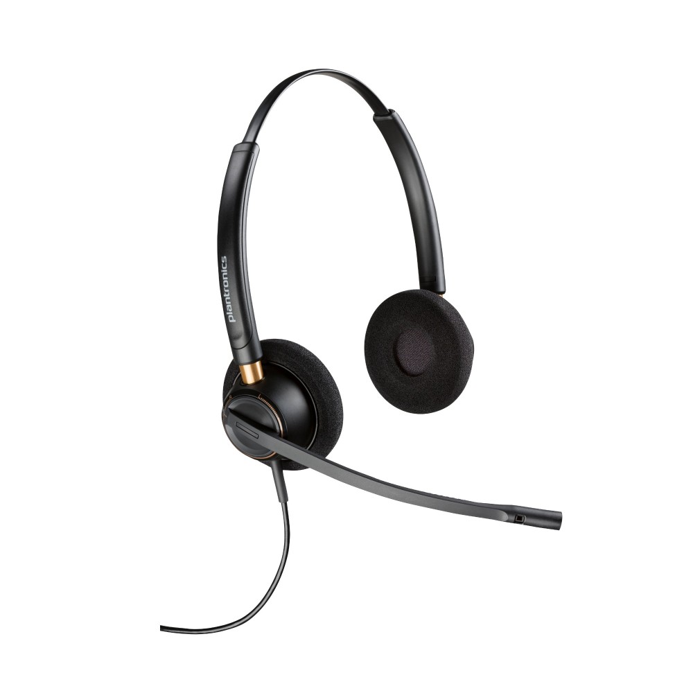 HP Poly EncorePro 520D Wired Binaural Headset with Quick Disconnect and Boom Mic - Black HP Poly EncorePro 520D Wired Binaural Headset with Quick Disconnect and Boom Mic - Black
