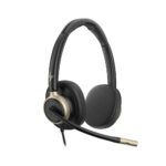 HP Poly Mission 825 Stereo Wired USB Headset Active Noise Cancelling Black