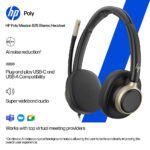 HP Poly Mission 825 Stereo Wired USB Headset Active Noise Cancelling Black