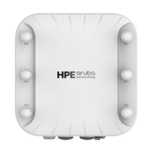 HPE Aruba Networking AP-518 (RW) Wi-Fi 6 Hardened Dual Radio Wireless Access Point, 5GbE PoE, 6x RP-SMA, IP55 - White