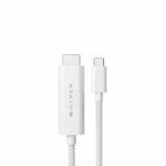 HYPER HyperDrive USB-C to HDMI 4K60Hz Cable 2.5 m White