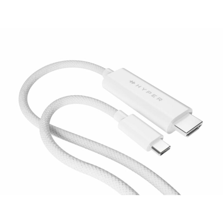 HYPER HyperDrive USB-C to HDMI 4K60Hz Cable 2.5 m White