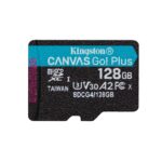 Kingston Canvas Go! Plus 128GB microSDXC Memory Card UHS-I U3 V30 A2 200MB/s with SD Adapter