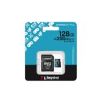 Kingston Canvas Go! Plus 128GB microSDXC Memory Card UHS-I U3 V30 A2 200MB/s with SD Adapter