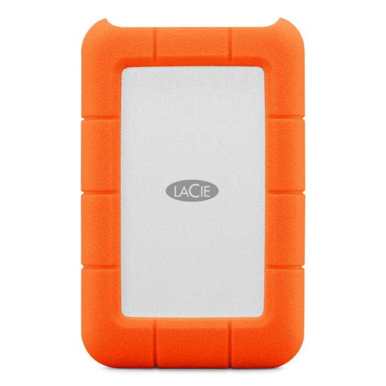 LaCie Rugged Mini 1TB Portable External Hard Drive, USB-C 3.2 Gen 1, Orange
