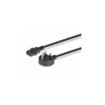Lindy 10m UK 3-Pin Plug to IEC C13 Mains Power Cable, 5A, Black