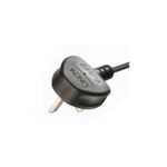 Lindy 10m UK 3-Pin Plug to IEC C13 Mains Power Cable, 5A, Black