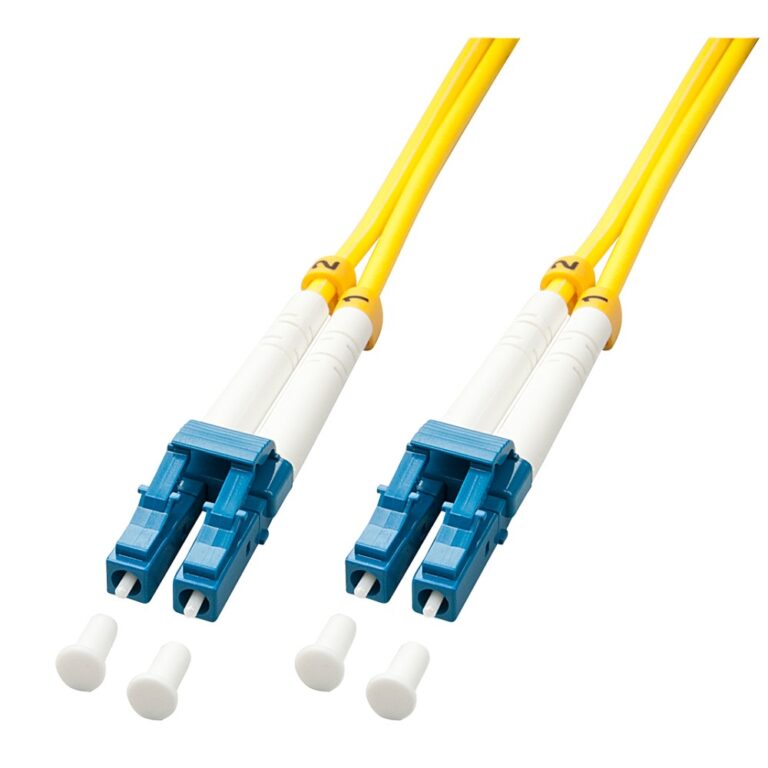 Lindy 2m LC to LC OS2 Single-Mode 9/125 Duplex Fibre Optic Patch Cable - Yellow