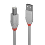 Lindy Anthra Line USB 2.0 Cable, Type A to Type B, 3 m, Grey