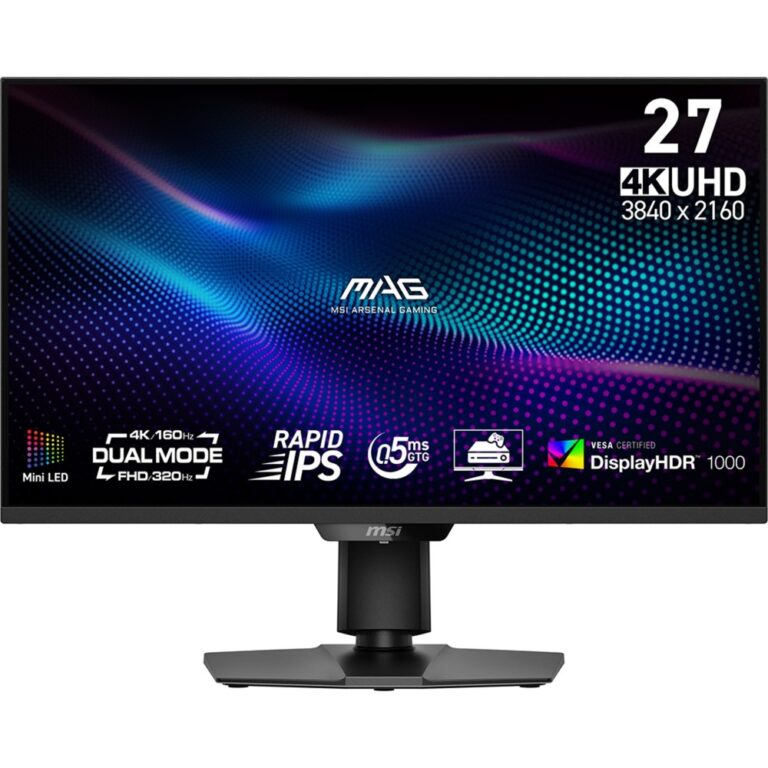 MSI MAG 274UPDF E16M 27" 4K UHD 160Hz Mini LED Rapid IPS Gaming Monitor - Black