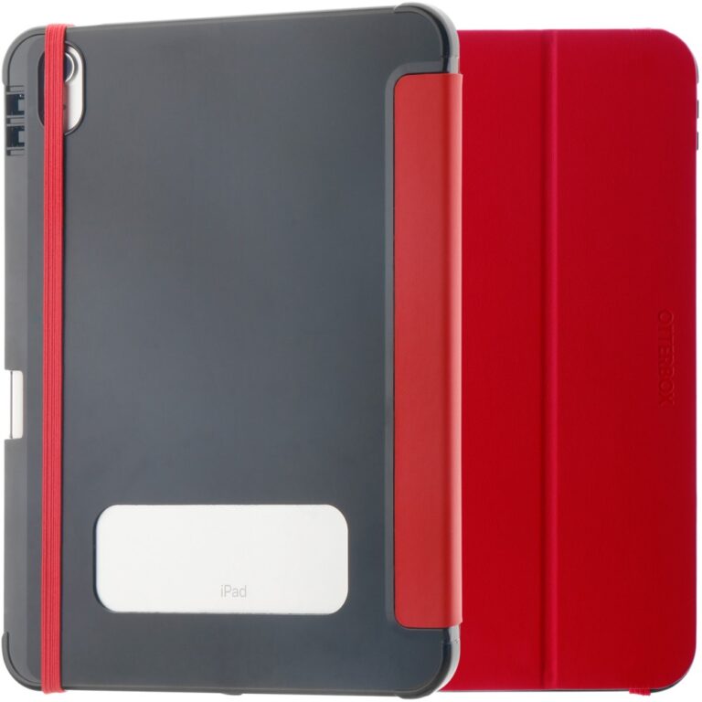 OtterBox React Series Folio Case for Apple iPad 10th Gen (A16) - Red/Grey