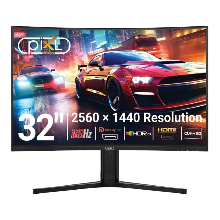 piXL X-Series GS32QIDPHA 32-Inch Curved QHD VA Gaming Monitor 180Hz Black