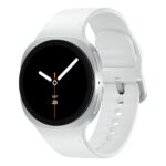 Samsung Galaxy Watch8 Smartwatch - 1.3" AMOLED, Wear OS, 32 GB, Bluetooth, Silver Aluminium with White Silicone Band, 40 mm