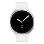 Samsung Galaxy Watch8 Smartwatch - 1.3" AMOLED, Wear OS, 32 GB, Bluetooth, Silver Aluminium with White Silicone Band, 40 mm