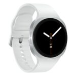 Samsung Galaxy Watch8 Smartwatch - 1.3" AMOLED, Wear OS, 32 GB, Bluetooth, Silver Aluminium with White Silicone Band, 40 mm