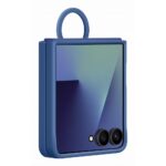 Samsung Galaxy Z Flip7 Silicone Ring Case Mobile Phone Cover - Navy