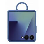 Samsung Galaxy Z Flip7 Silicone Ring Case Mobile Phone Cover - Navy