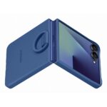 Samsung Galaxy Z Flip7 Silicone Ring Case Mobile Phone Cover - Navy