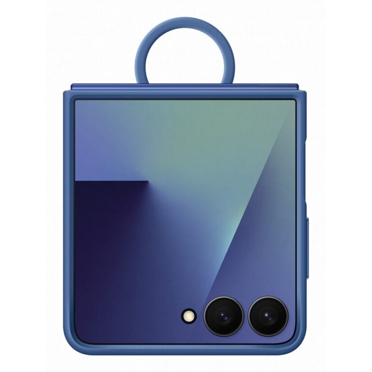 Samsung Galaxy Z Flip7 Silicone Ring Case Mobile Phone Cover - Navy